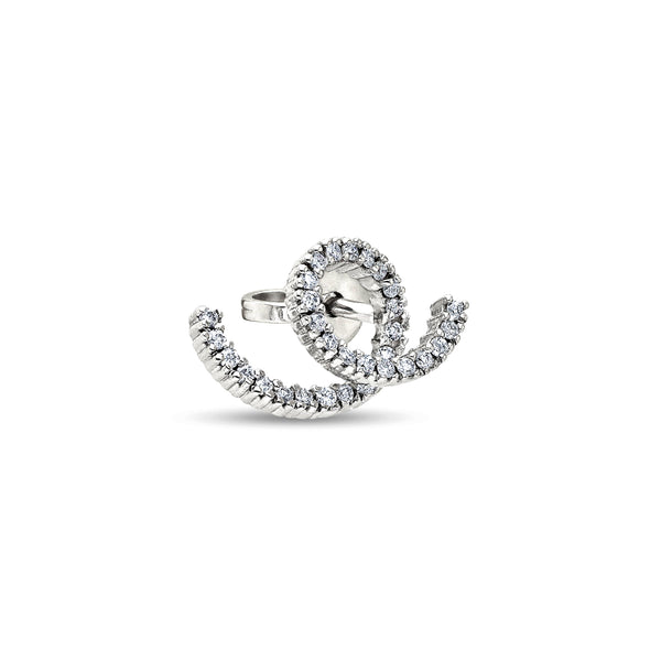 Delfina Delettrez - 1987 Loop Stud - (White Gold)