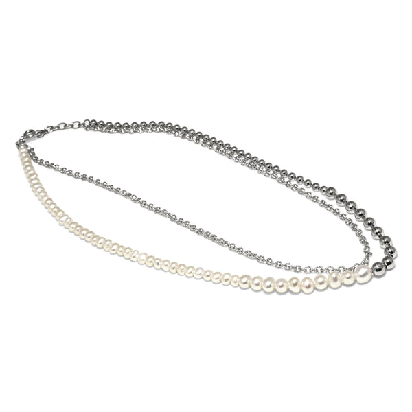 Completedworks - Women's Forgotten Seas Necklace - (Pearl/Rhodium Plated)