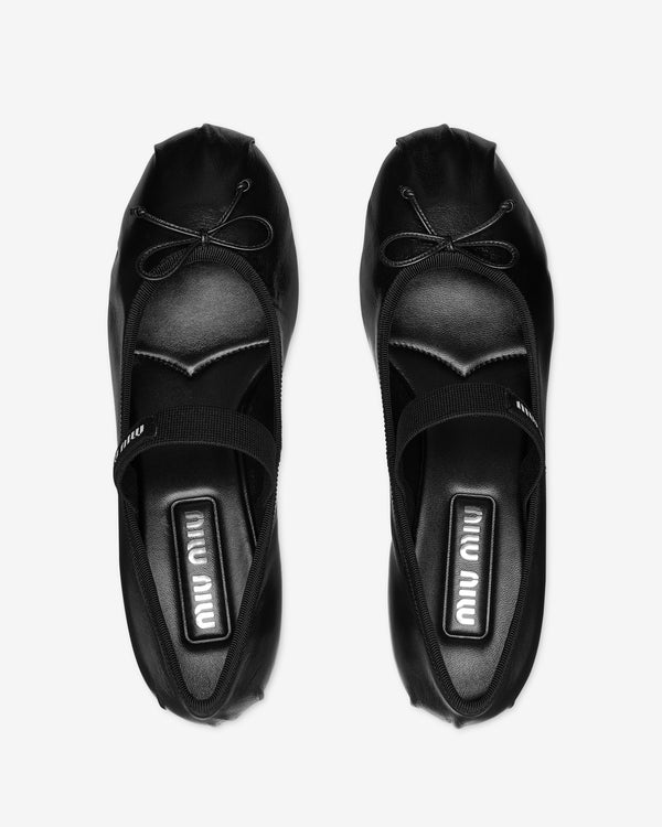 Miu Miu - Women's Heel Ballerina Shoe - (Black)