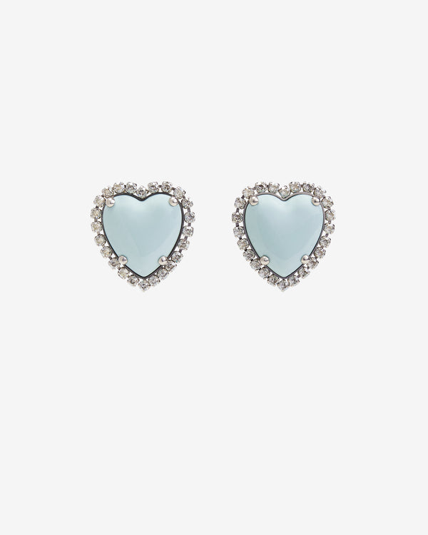 Valentino - Women's Coeur Hyperbole Earrings - (Palladium/Azure)