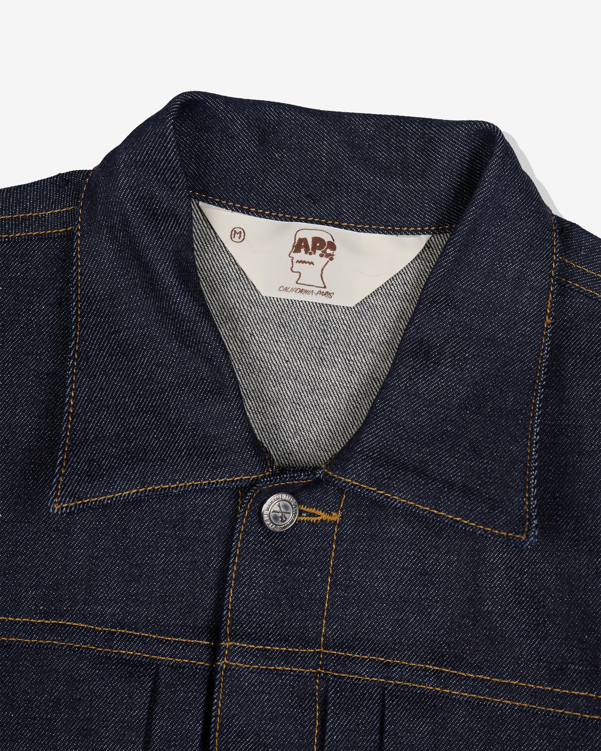 Brain Dead - Men's A.P.C. Trucker Jacket - (Indigo) view 3, Click to Zoom in