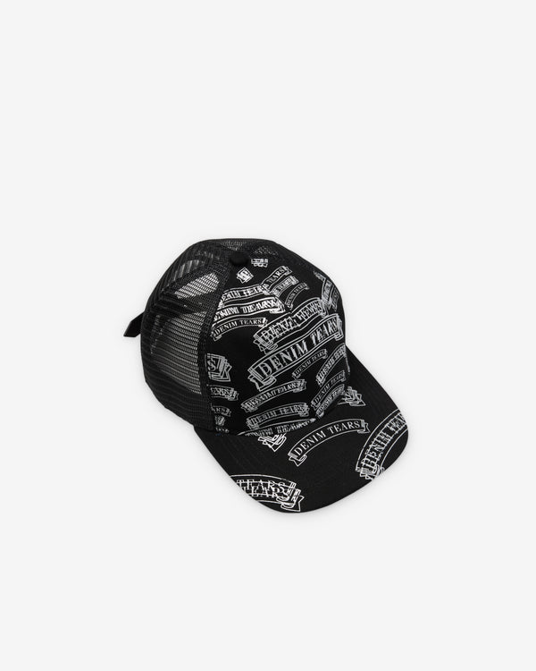 Denim Tears - Men's ADG Stamp Pattern Trucker Hat - (Black)