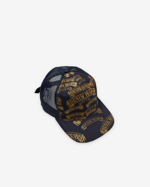 Denim Tears - Men's ADG Stamp Pattern Trucker Hat - (Navy)