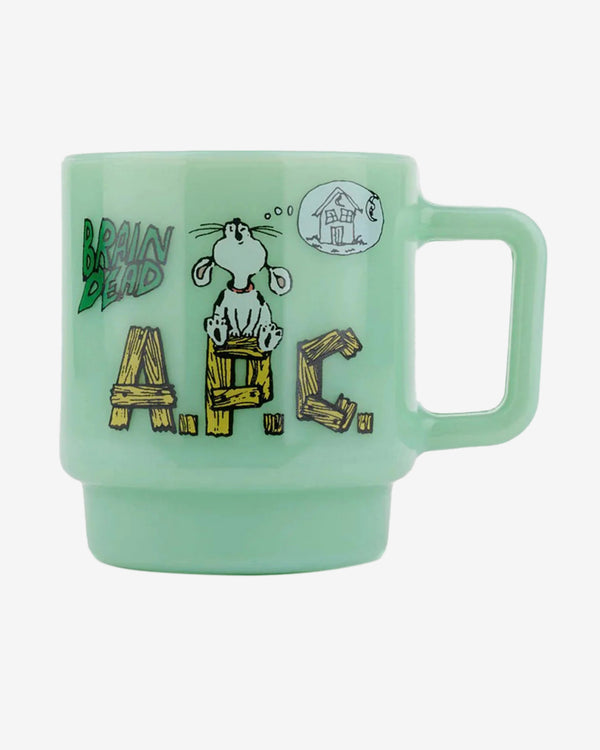 Brain Dead - A.P.C. Milk Glass Mug - (Jade)