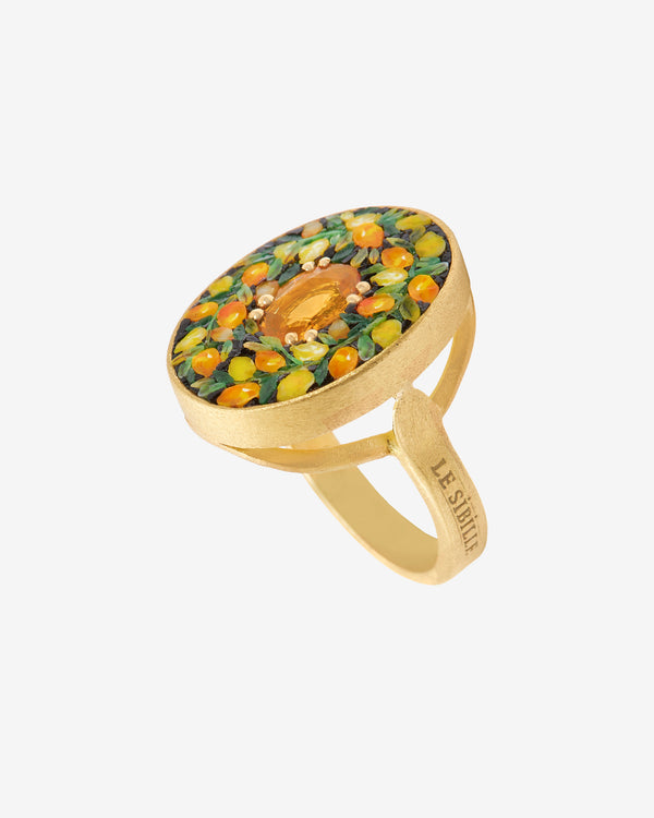 Le Sibille - Women's Lemon Ring - (Yellow Gold)
