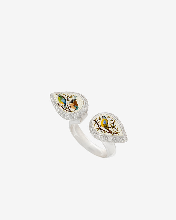 Le Sibille - Women's Kimono Ring - (White Gold)