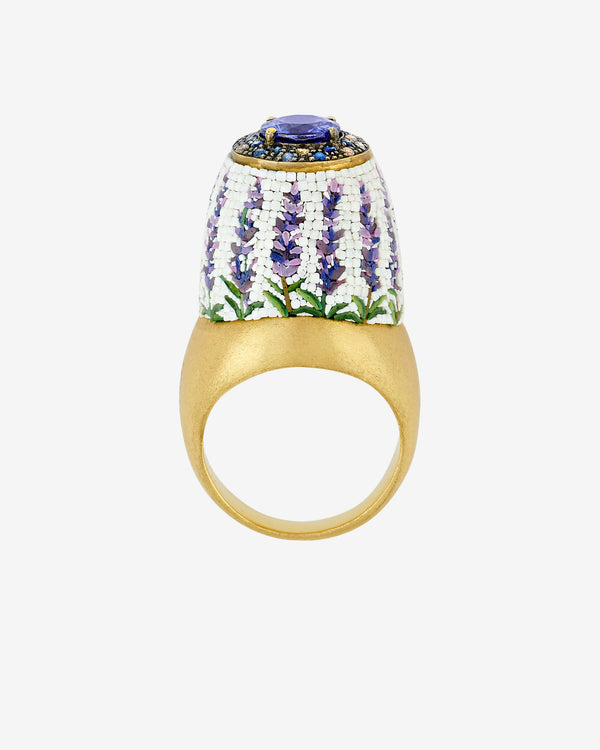Le Sibille - Women's Lavender Ring - (Yellow Gold)