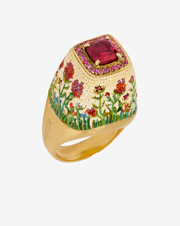 Le Sibille - Women's Wildflower Ring - (Yellow Gold)