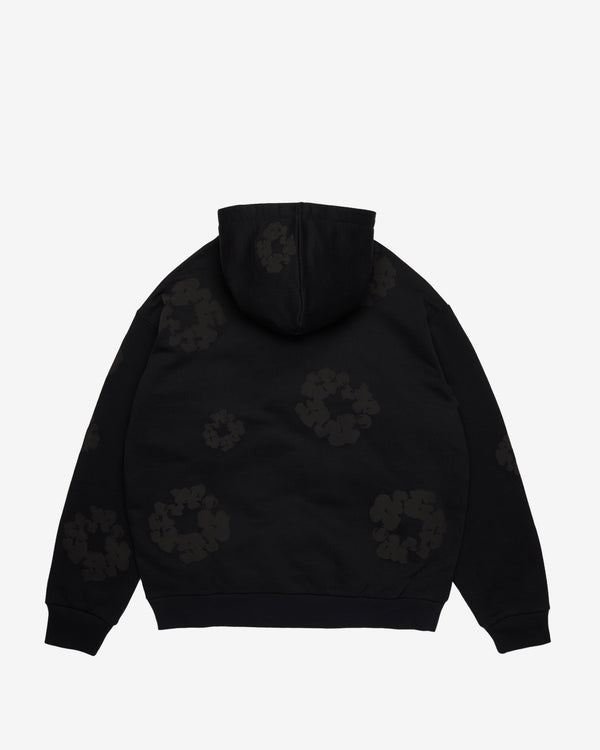 Denim Tears - Men's Black Mono Cotton Wreath Hoodie - (Black)