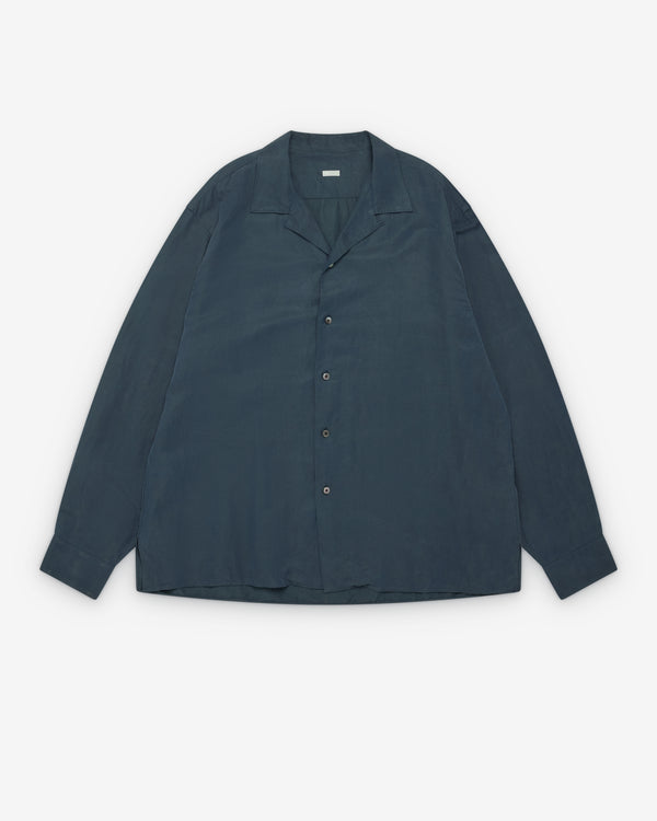 A.Presse - Men's Vintage Open Collar Shirt - (Navy)