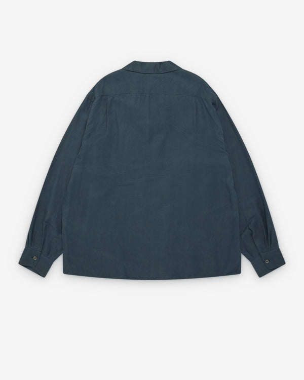 A.Presse - Men's Vintage Open Collar Shirt - (Navy)