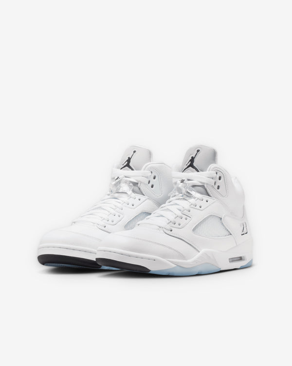 Nike - Men's Air Jordan 5 Retro OG Sneakers - (White/Metallic Silver)