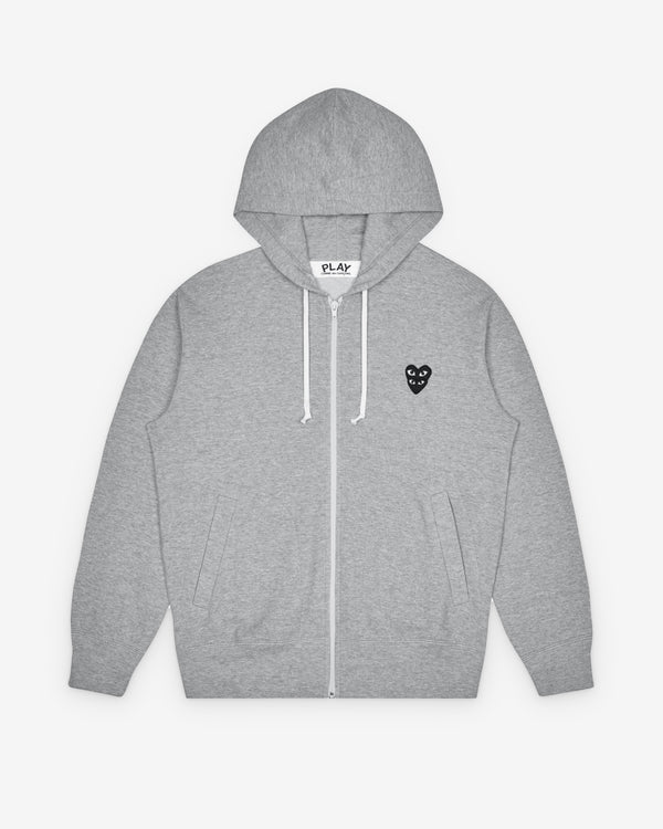 Play - Stacked Heart Zip Hoodie - (Grey)