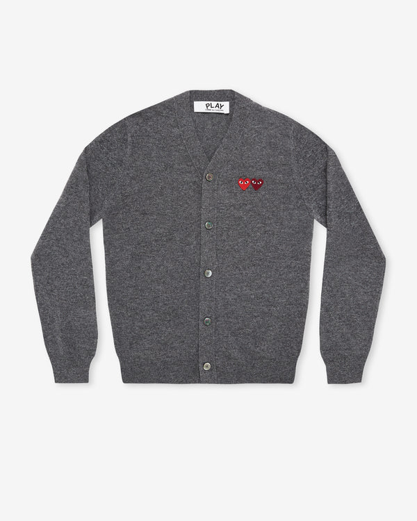 Play - Double Heart Cardigan - (Grey)