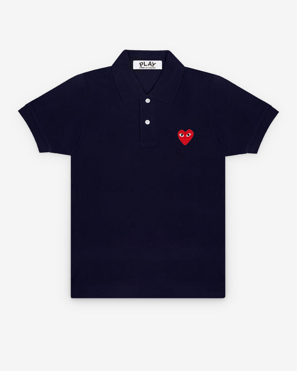 Play Comme des Garçons - Red Polo Shirt - (Navy)