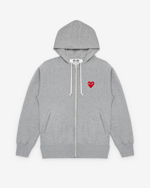 Play Comme des Garçons - Hooded Zip-Up - (Grey)