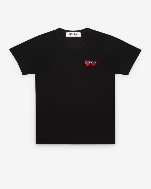 Play - Double Heart T-Shirt - (Black)