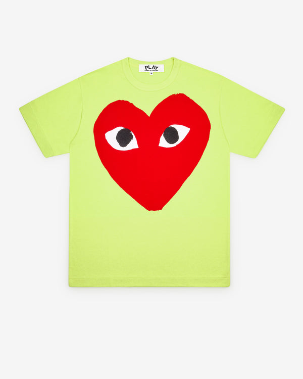 Play Comme des Garçons - Bright Heart Logo T-Shirt - (Green)