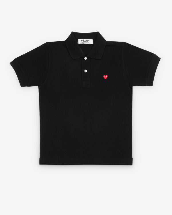 Play - Tiny Red Heart Polo Shirt - (Black)