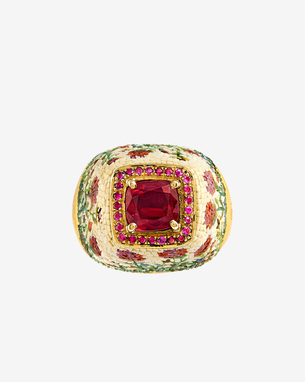 Le Sibille - Women's Wildflower Ring - (Yellow Gold)