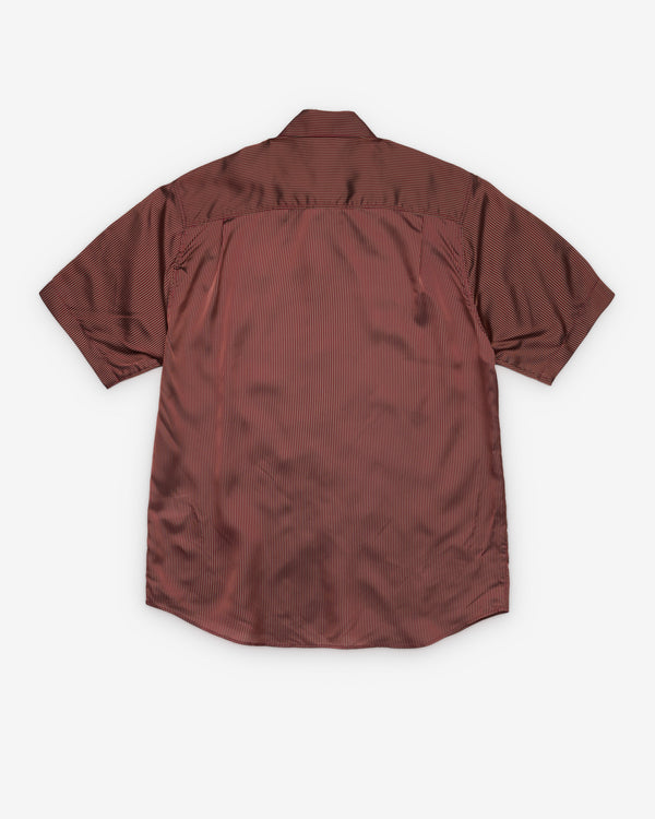 Denim Tears - Men's Apple Short Sleeve Button Up - (Red/Stripe)