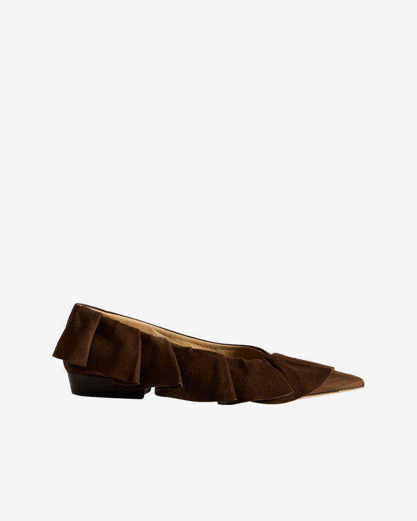 JW Anderson - Women's Ruffle Ballerina Flats - (Brown)