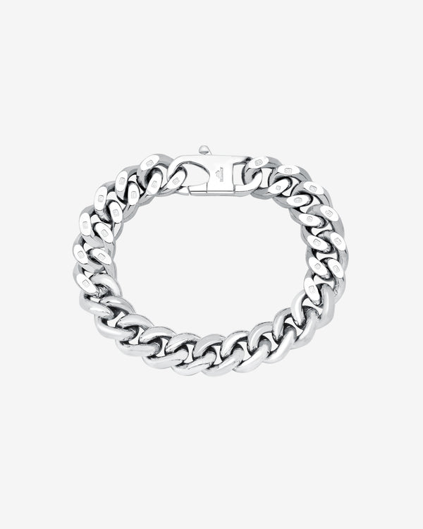 Bunney - Men's Curb Change Bracelet Thick - (Silver)