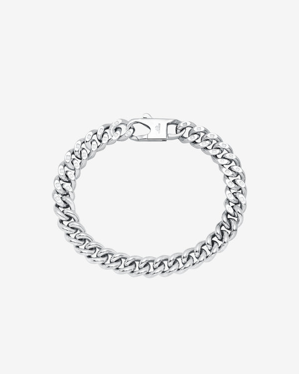 Bunney - Men's Curb Change Bracelet Thin - (Silver)