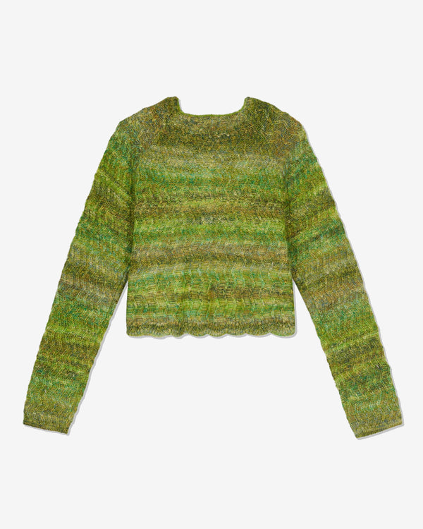 Brain Dead - Women's Isa Scalloped Cardigan - (Green/Multi)