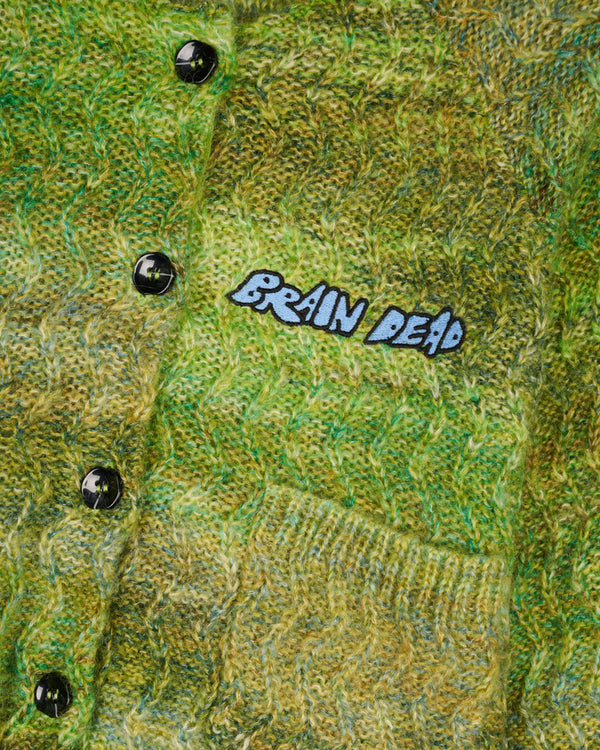 Brain Dead - Women's Isa Scalloped Cardigan - (Green/Multi)