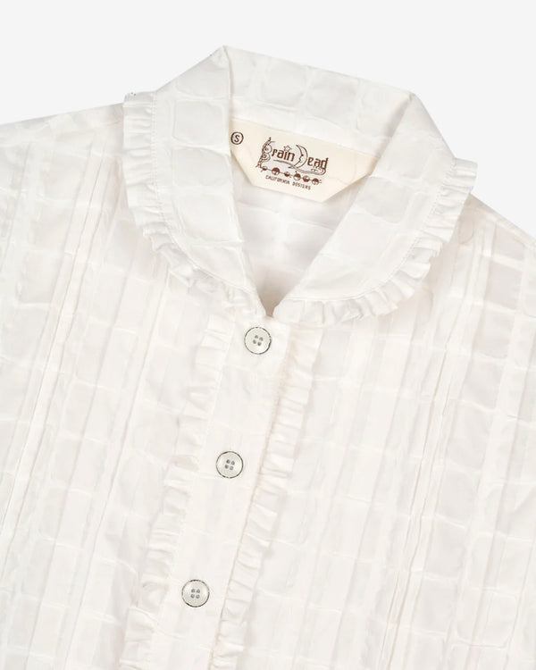 Brain Dead - Women's Mercado Square Button Up Shirt - (White)