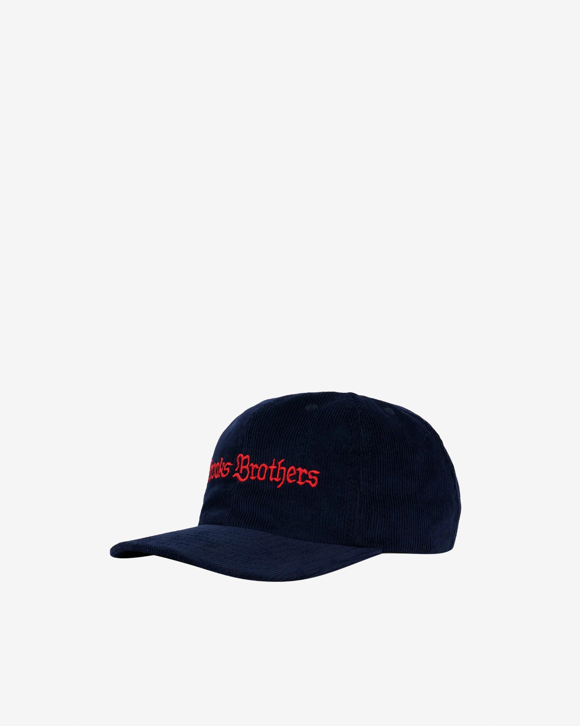 Brain Dead - Brooks Brothers Men's California 6 Panel Corduroy Hat - (Navy) view 2, Click to Zoom in