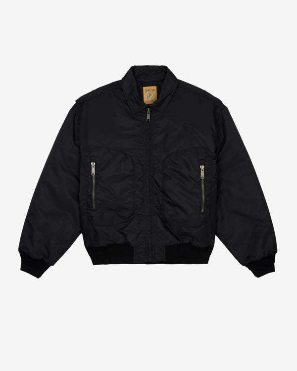 Brain Dead - Men's Emboidered 3D Flight Jacket - (Black)