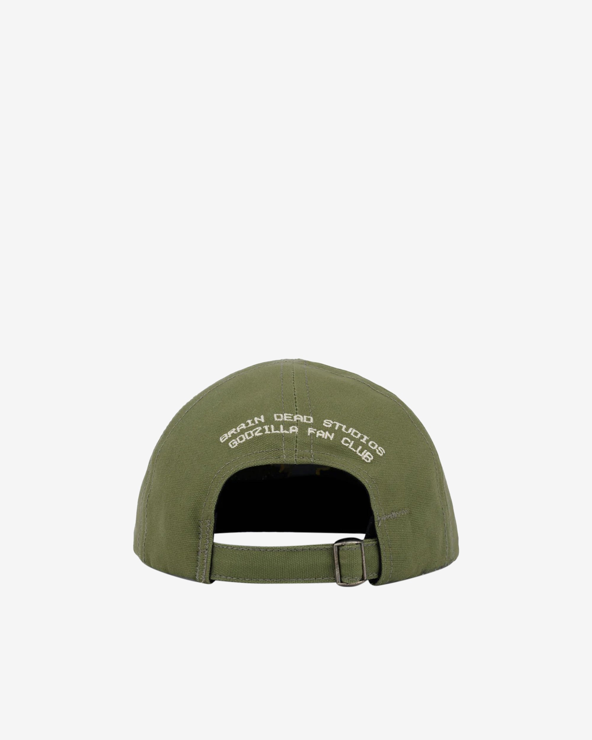 Brain Dead - Godzilla 6 Panel Engineer Hat - (Olive) view 3, Click to Zoom in