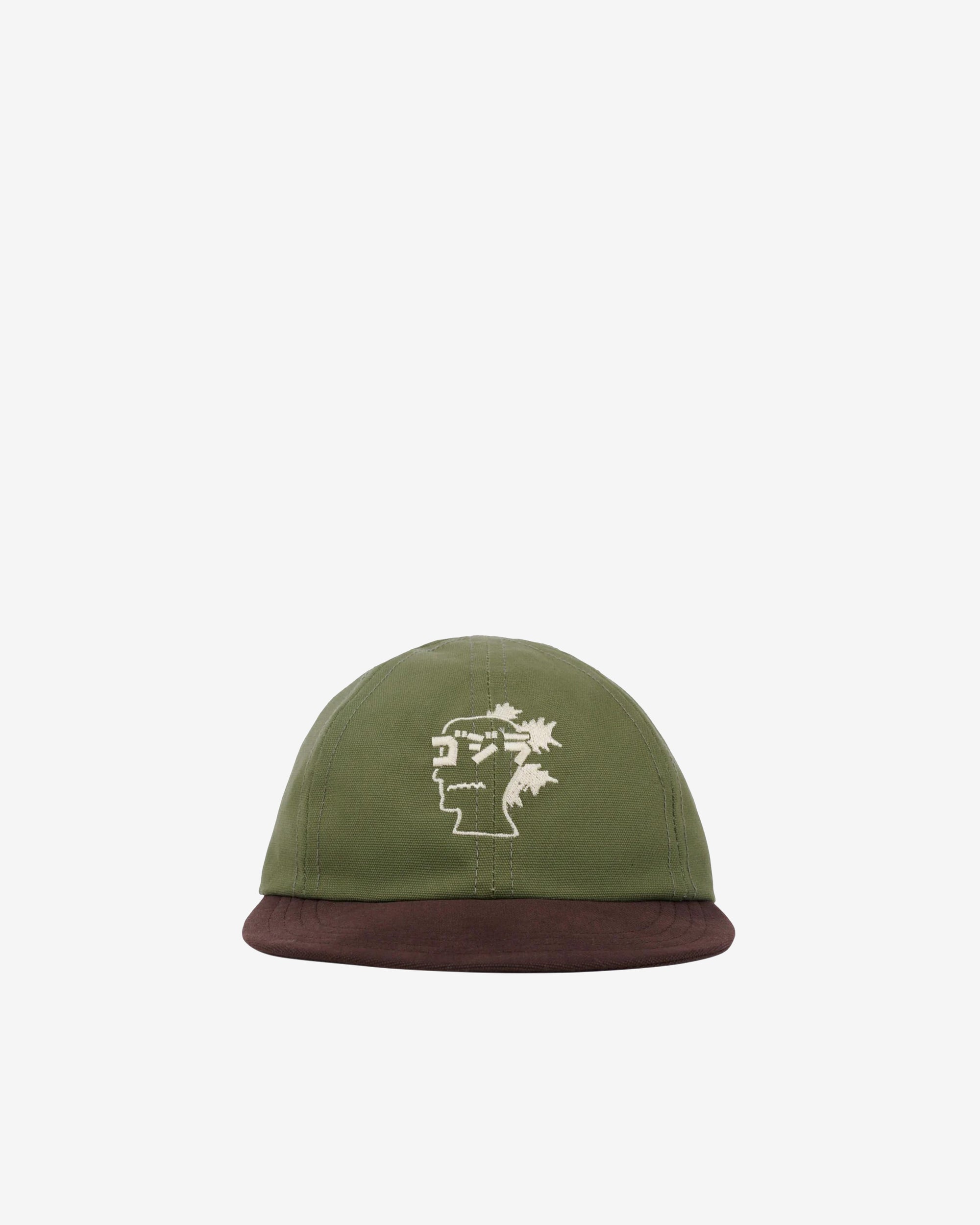 Brain Dead - Godzilla 6 Panel Engineer Hat - (Olive) view 1, Click to Zoom in