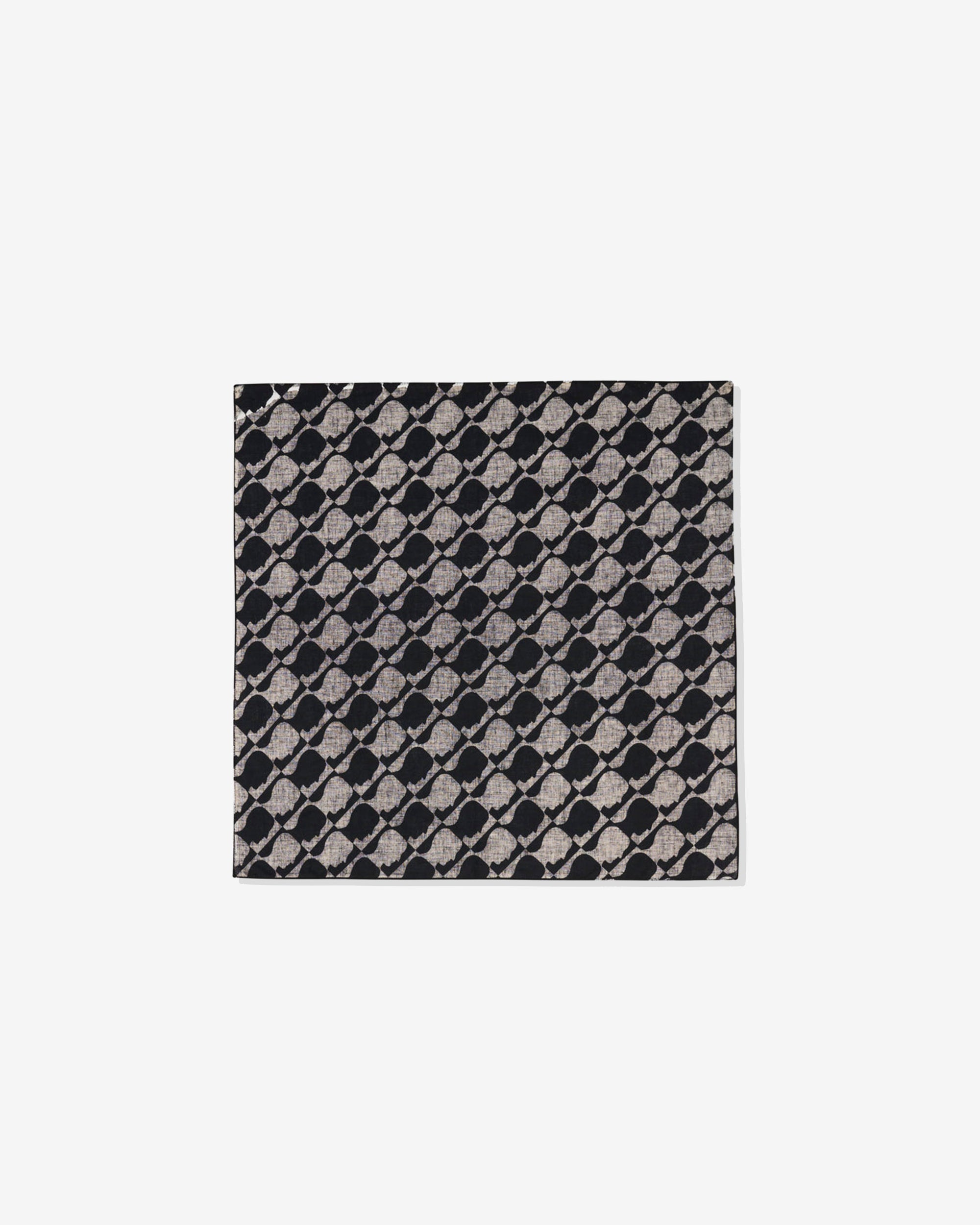 Brain Dead - Checkered Logohead Bandana - (Black) view 3, Click to Zoom in