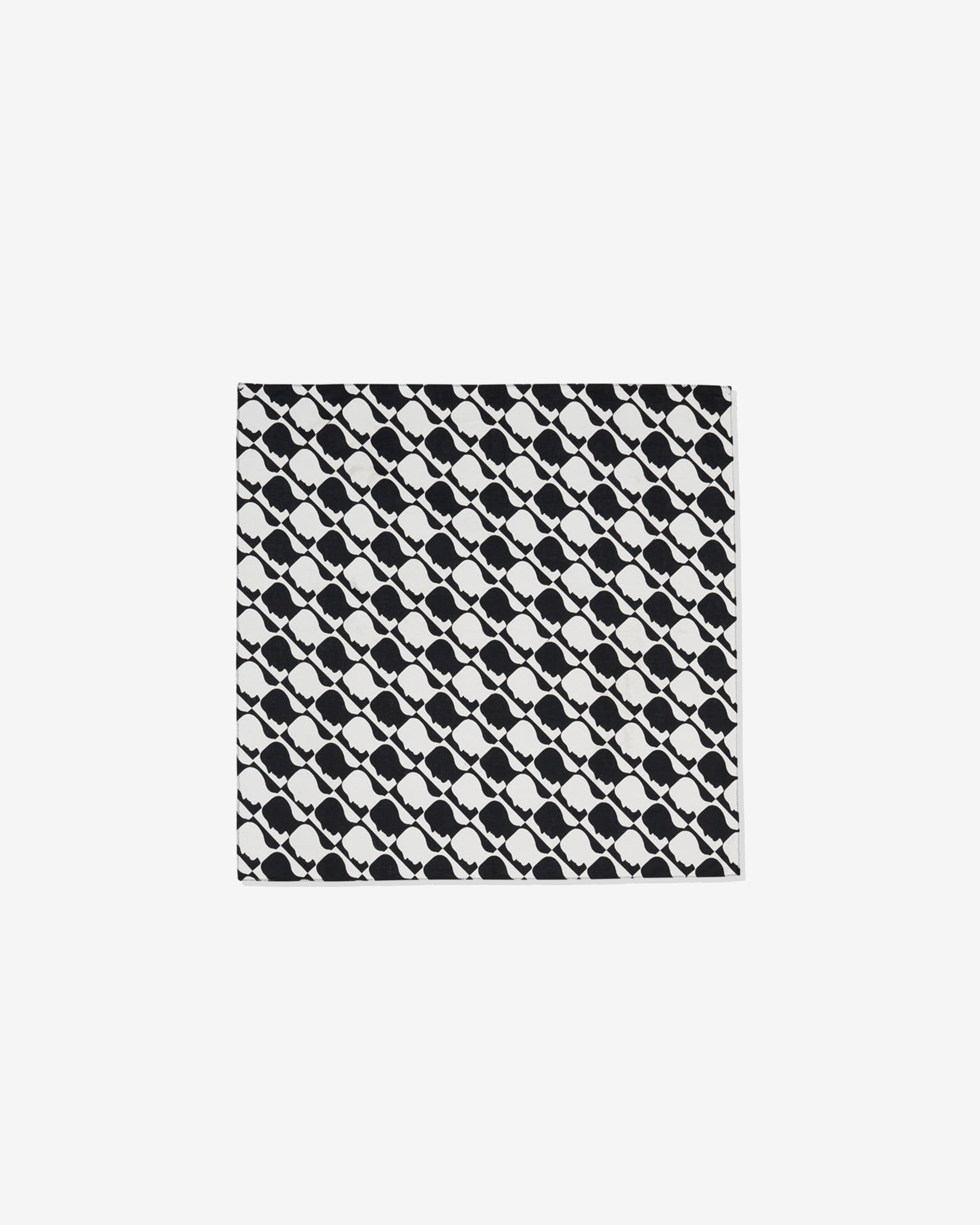 Brain Dead - Checkered Logohead Bandana - (Black) view 1, Click to Zoom in