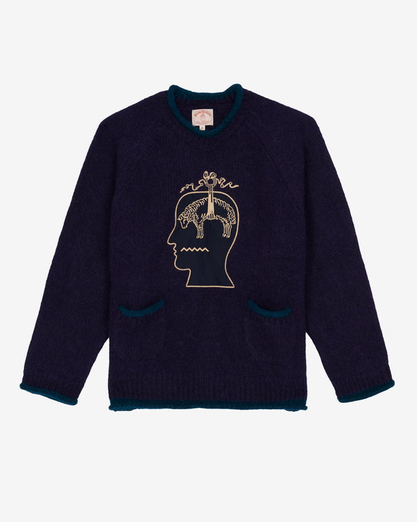 Brain Dead - Men's Brooks Brothers California Rolled Neck Sweater - (Navy)