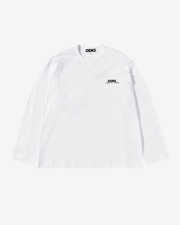 CDG - Small Logo Longsleeve T-Shirt - (White)