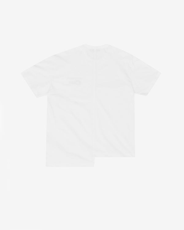 CDG - Men's Asymmetric Split T-Shirt - (White)