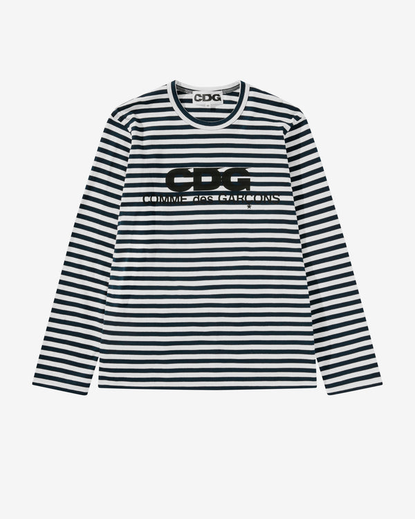 CDG - Striped Long Sleeve T-Shirt - (Navy)