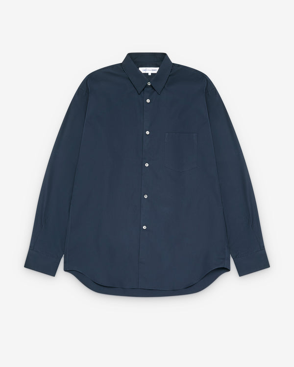CDG Shirt Forever - Men's Classic Fit Woven Cotton Shirt - (Navy)