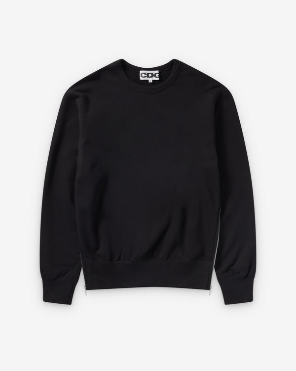 CDG - Crewneck Sweatshirt With Zip - (Black)