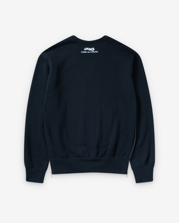 CDG - Crewneck Sweatshirt With Zip - (Navy)