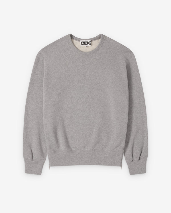 CDG - Crewneck Sweatshirt With Zip - (Top Grey)