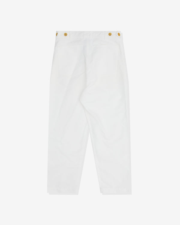 Black Comme des Garçons - Tapered Leg Trouser - (White)
