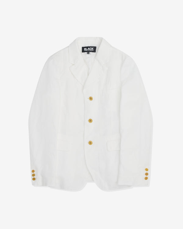 Black Comme des Garçons - Single Breasted Blazer - (White)