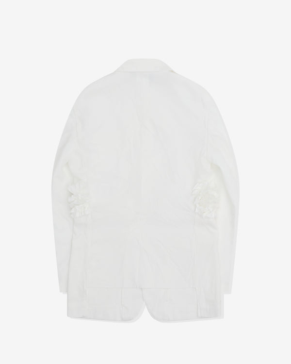 Black Comme des Garçons - Frill Panel Jacket - (White)