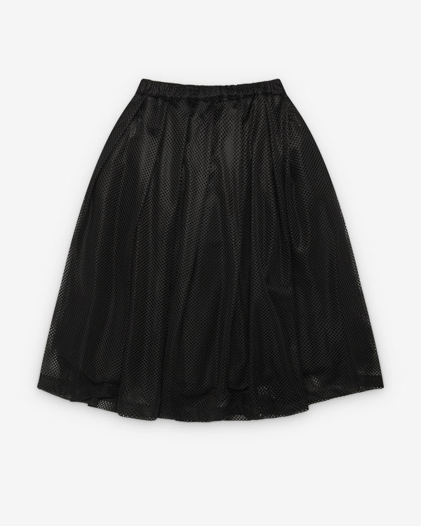 Black Comme des Garçons - Pleated Mesh Skirt - (Black)