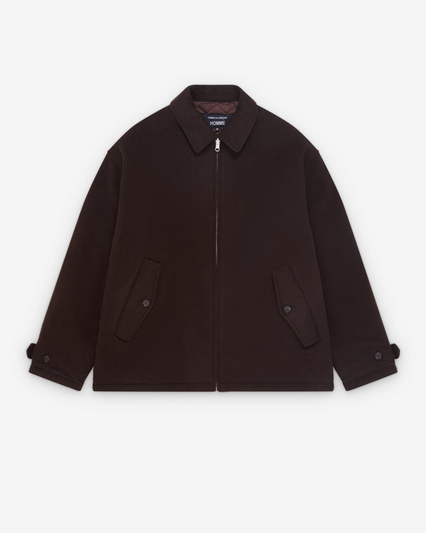 CDG Homme - Men's Quilted Zip Wool Jacket - (Brown)